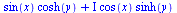 `+`(`*`(sin(x), `*`(cosh(y))), `*`(I, `*`(cos(x), `*`(sinh(y)))))