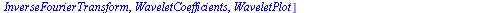 [DiscreteWaveletTransform, FourierTransform, InverseDiscreteWaveletTransform, InverseFourierTransform, WaveletCoefficients, WaveletPlot]