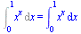 Int(`^`(x, x), x = 0 .. 1) = int(`^`(x, x), x = 0 .. 1)