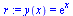 y(x) = exp(x)