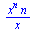 `/`(`*`(`^`(x, n), `*`(n)), `*`(x))
