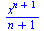 `/`(`*`(`^`(x, `+`(n, 1))), `*`(`+`(n, 1)))