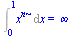 Int(`^`(x, n), x = 0 .. 1) = infinity