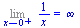 Limit(`/`(1, `*`(x)), x = 0, right) = infinity