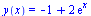 y(x) = `+`(`-`(1), `*`(2, `*`(exp(x))))